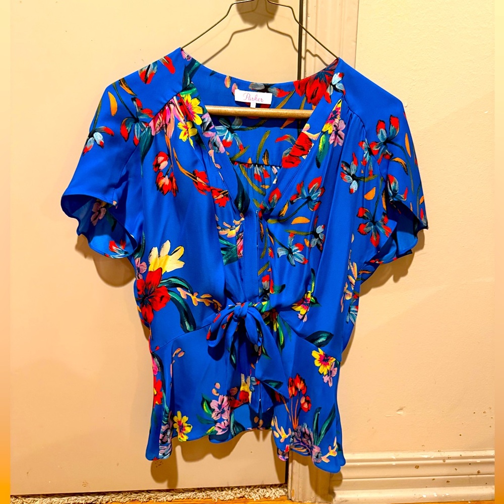 Parker Blue Floral Top